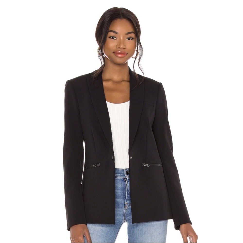 Veronica Beard Scuba Jacket Blazer Black